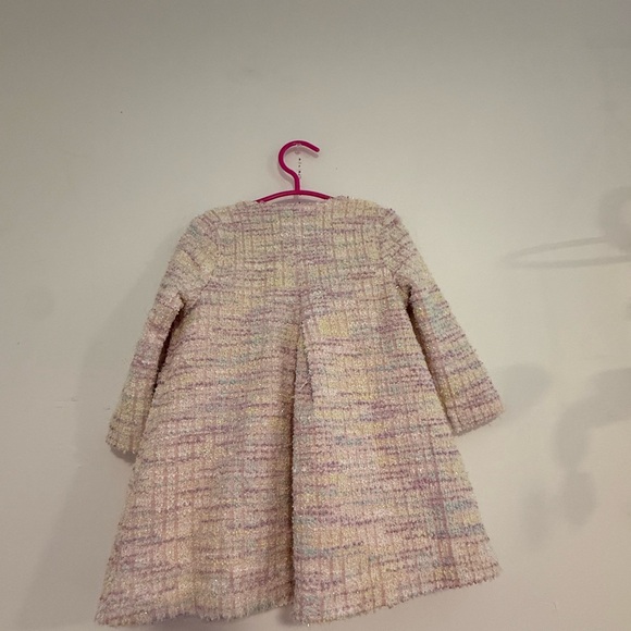 Girls Bonnie Baby 12m Pastel Tweed Coat with Lavender Tulle Dress Easter Dress - Picture 5 of 10